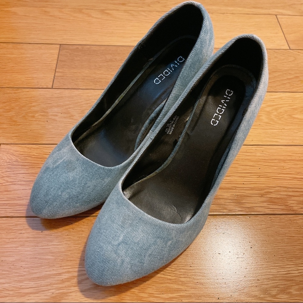 [H&M] COMFY DENIM HEELS - SIZE 6